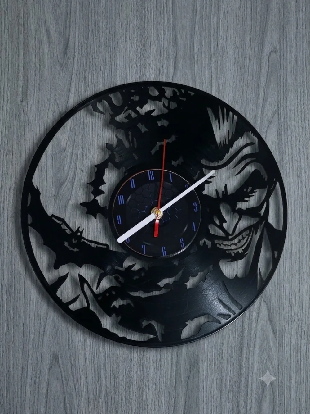Batman & The Joker Upcycled Vinyl Record Wall Art